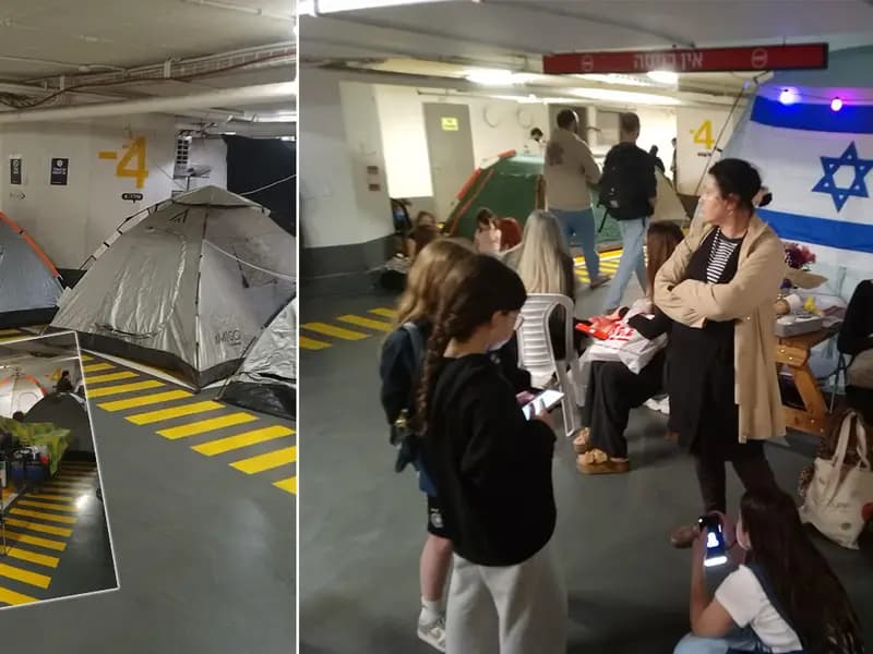 Tel Aviv'de Sığınak Haline Gelen Otoparka Yoğun İlgi